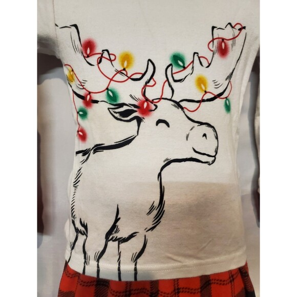 Carters Reindeer With Lights Fleece Toddler PJ's Sz 3t - 0031 - Picture 3 of 5